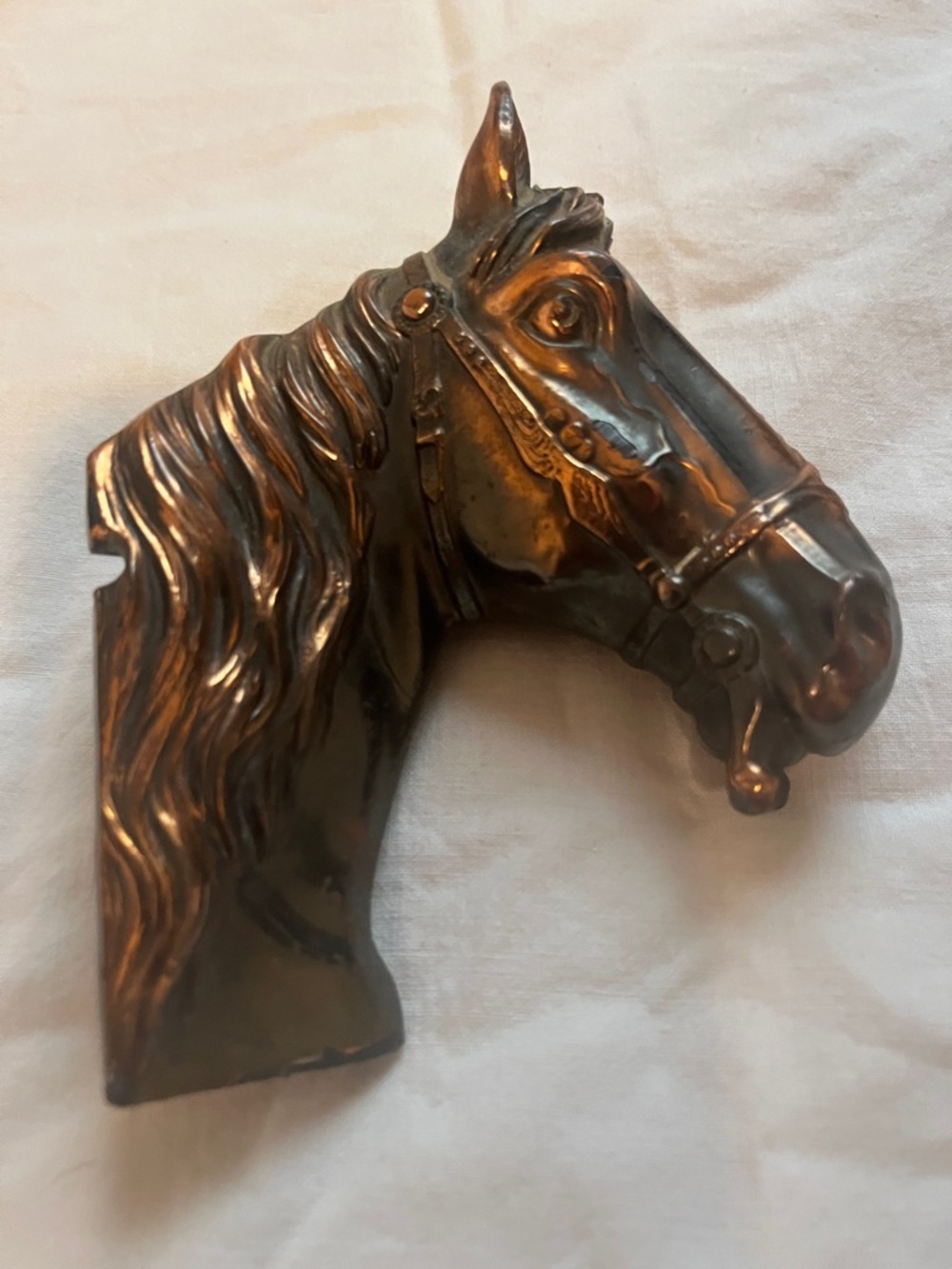 Bronze-Tone Horse Head Wall Accent